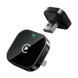 Wireless CarPlay Adapter for Apple iPhone & Android Bluetooth USB Sleek Design